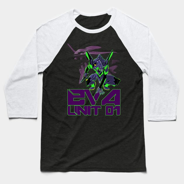 UNIT 01 Baseball T-Shirt by mykillsart01